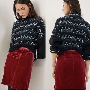 Anthropologie Red Mini Skirt size 4